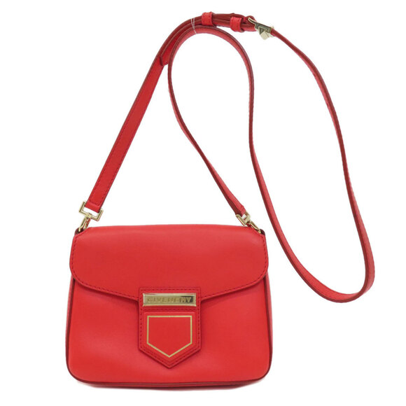 GIVENCHY Red Leather Shoulder Bag - Picture 1 of 11